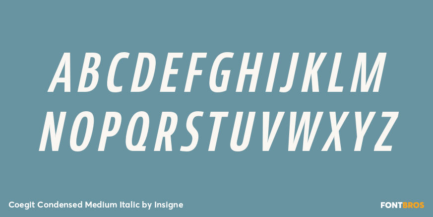 Coegit Condensed Medium Italic Font Poster #2