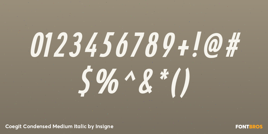 Coegit Condensed Medium Italic Font Poster #4