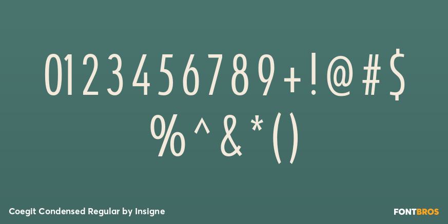 Coegit Condensed Regular Font Poster #1