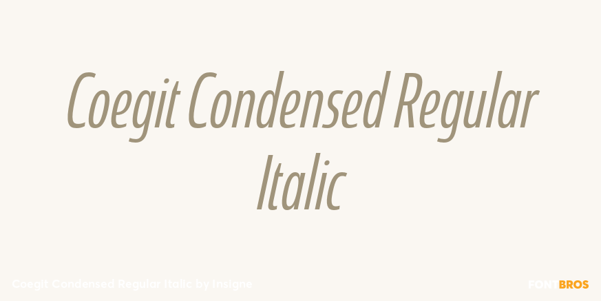 Coegit Condensed Regular Italic Font Poster #1