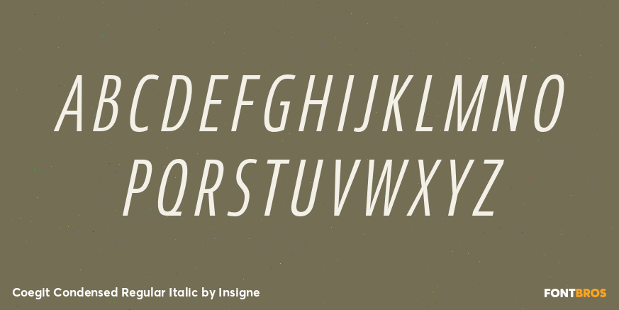 Coegit Condensed Regular Italic Font Poster #2