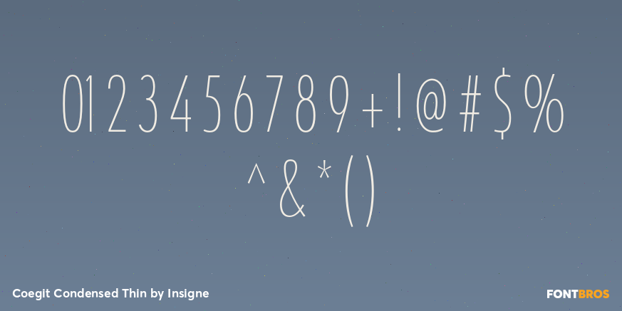 Coegit Condensed Thin Font Poster #4
