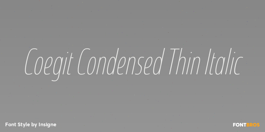 Coegit Condensed Thin Italic Font Poster #1