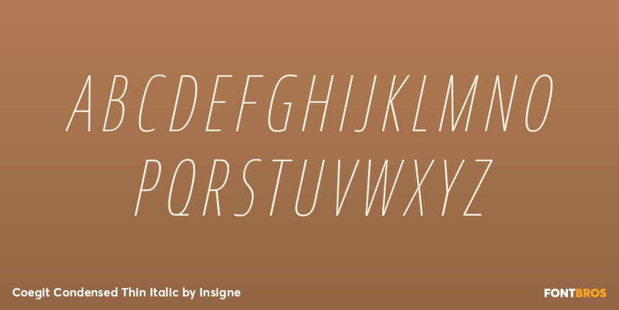 Coegit Condensed Thin Italic Font Poster #2