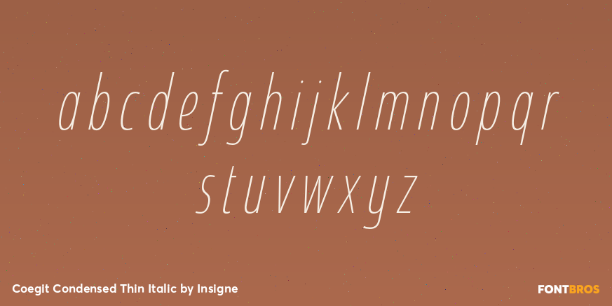 Coegit Condensed Thin Italic Font Poster #3