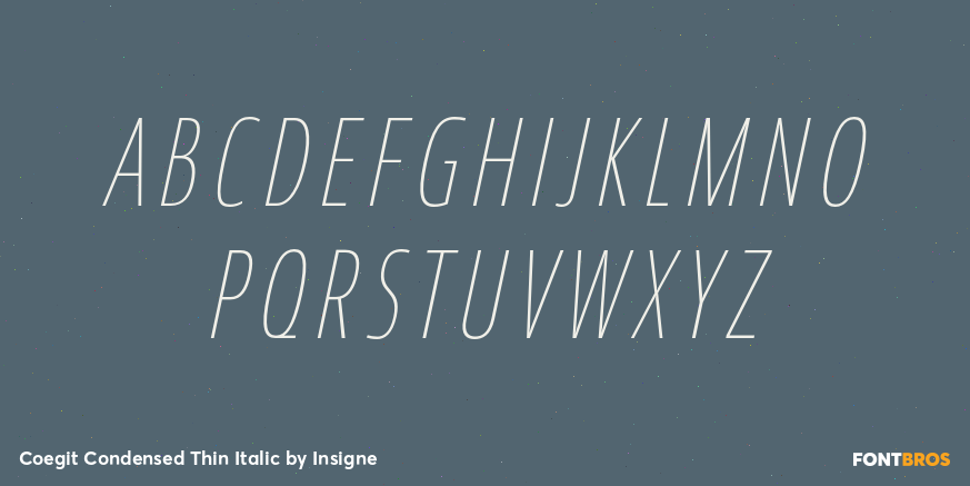 Coegit Condensed Thin Italic Font Poster #1