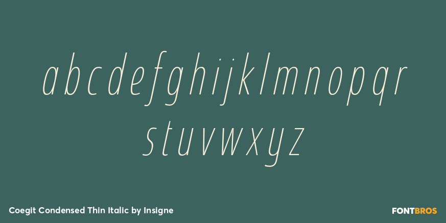Coegit Condensed Thin Italic Font Poster #1