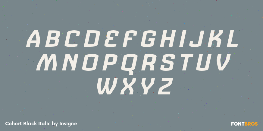 Cohort Black Italic Font Poster #2