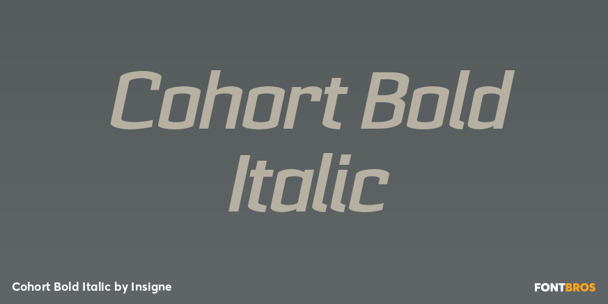 Cohort Bold Italic Font Poster #1