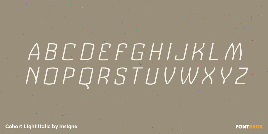 Cohort Light Italic Font Poster #2