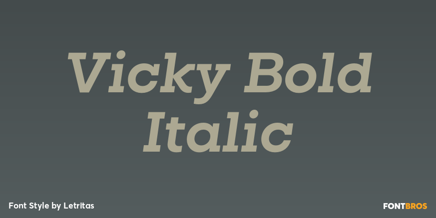 Vicky Bold Italic Poster
