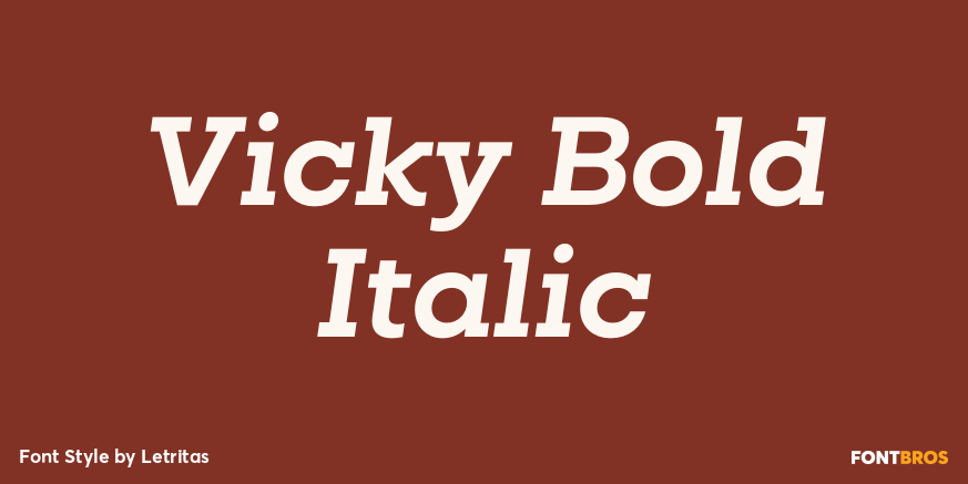Vicky Bold Italic Poster