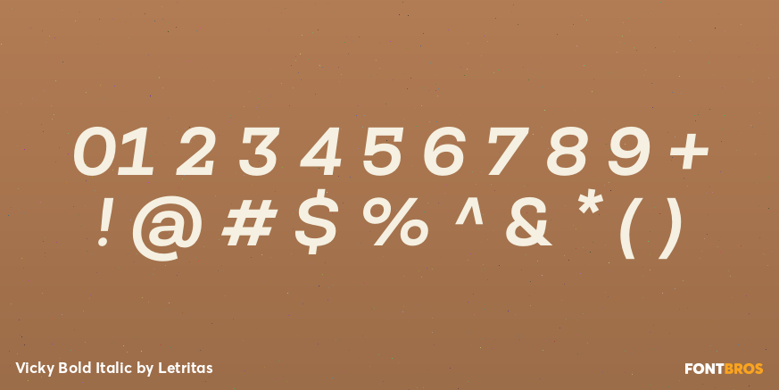 Vicky Bold Italic Font Poster #1