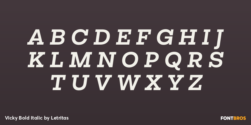 Vicky Bold Italic Font Poster #2