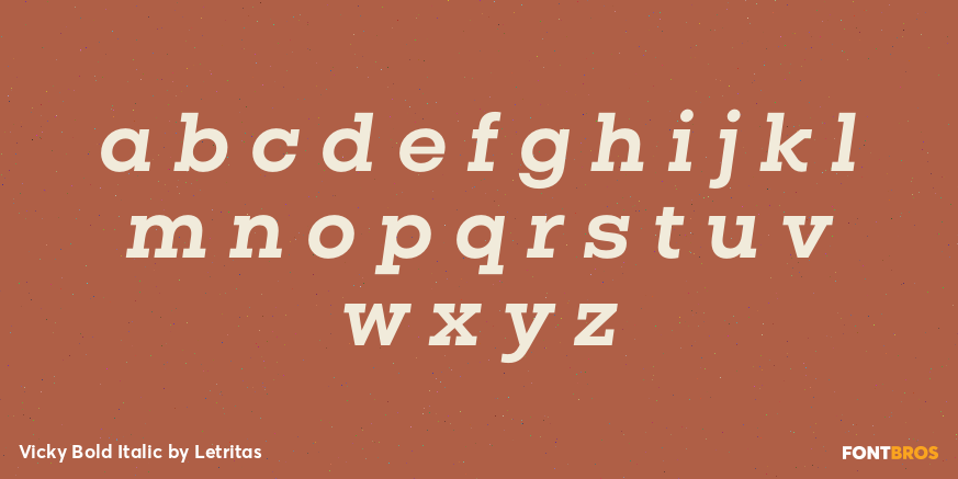Vicky Bold Italic Font Poster #3