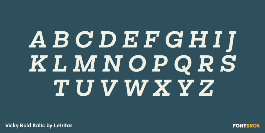 Vicky Bold Italic Font Poster #1
