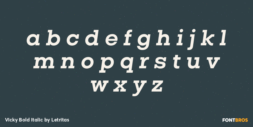 Vicky Bold Italic Font Poster #1
