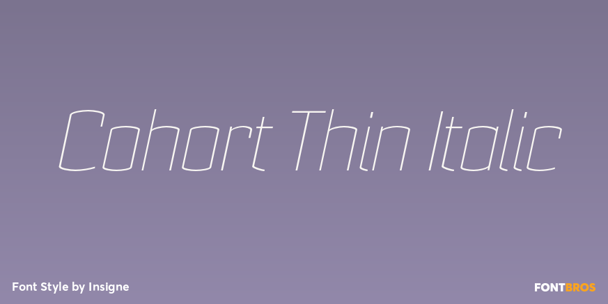 Cohort Thin Italic Font Poster #1