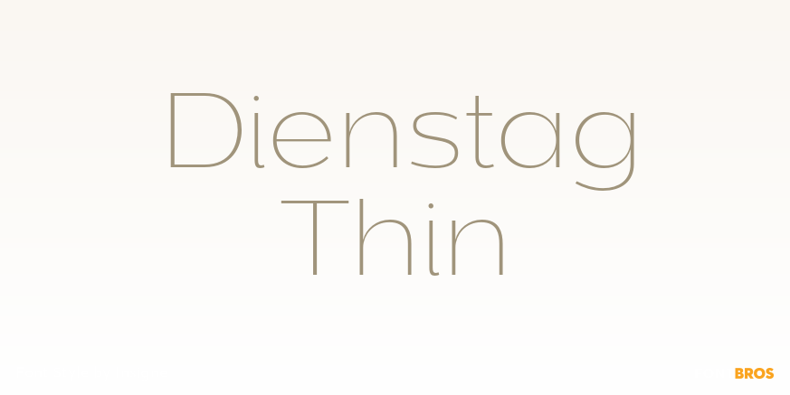 Dienstag Thin Font Poster #1