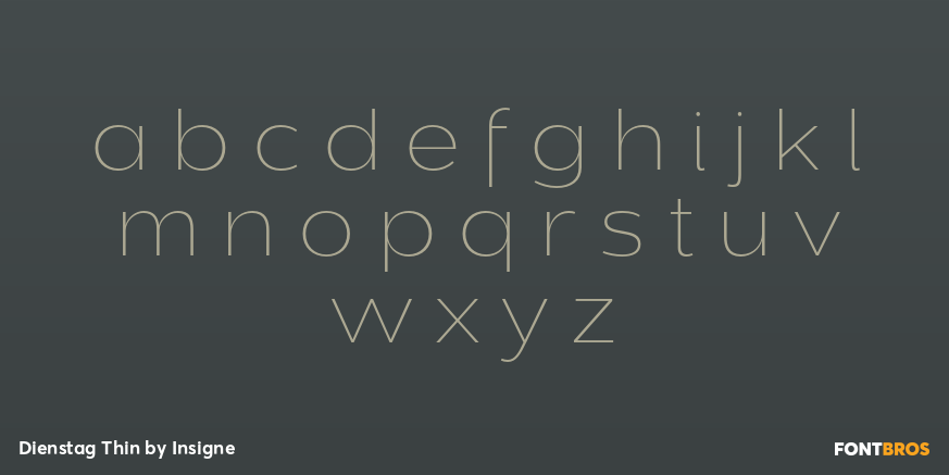 Dienstag Thin Font Poster #1