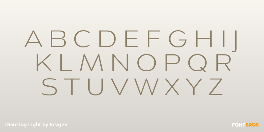 Dienstag Light Font Poster #1
