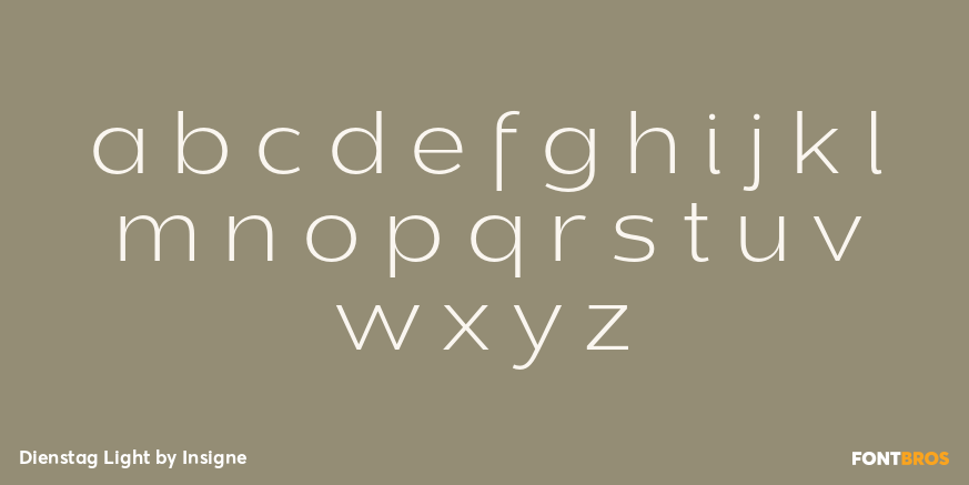 Dienstag Light Font Poster #1