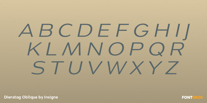 Dienstag Oblique Font Poster #1