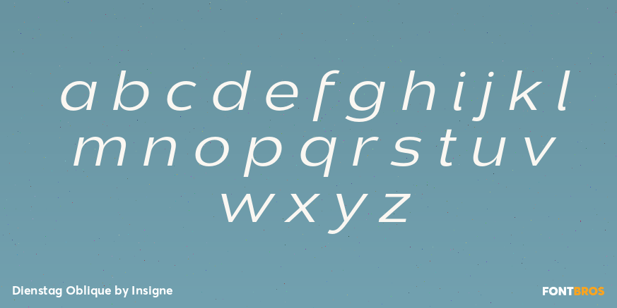 Dienstag Oblique Font Poster #1