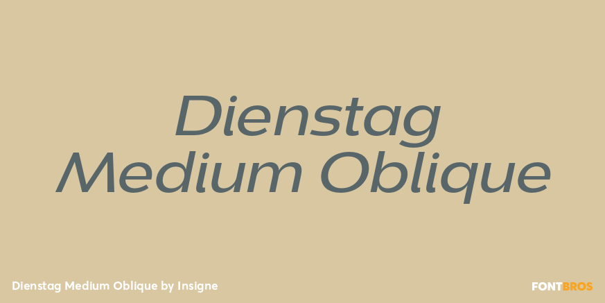 Dienstag Medium Oblique Font Poster #1