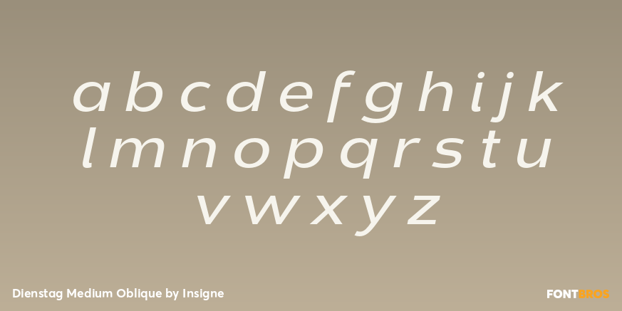 Dienstag Medium Oblique Font Poster #3