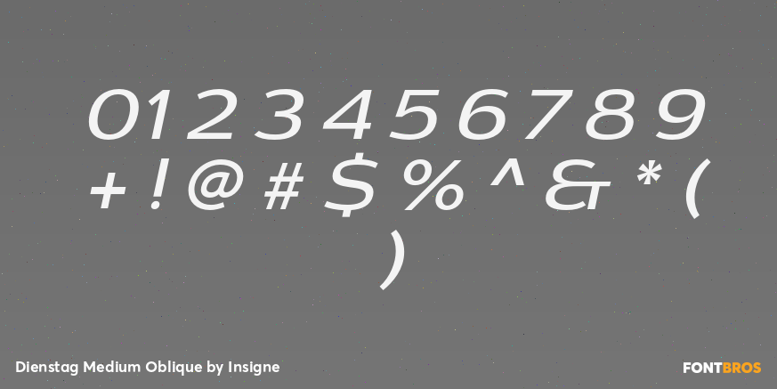 Dienstag Medium Oblique Font Poster #4