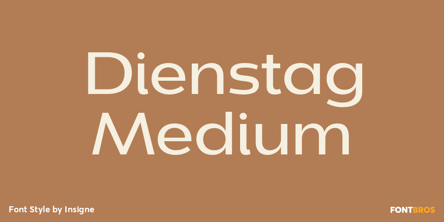 Dienstag Medium Font Poster #1