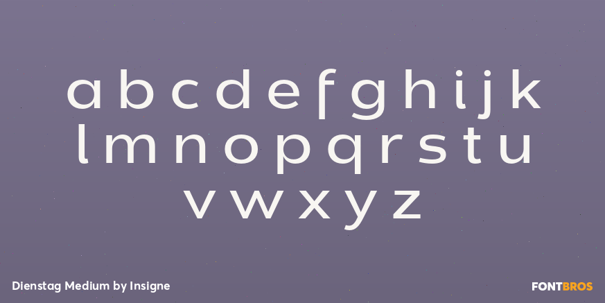 Dienstag Medium Font Poster #1