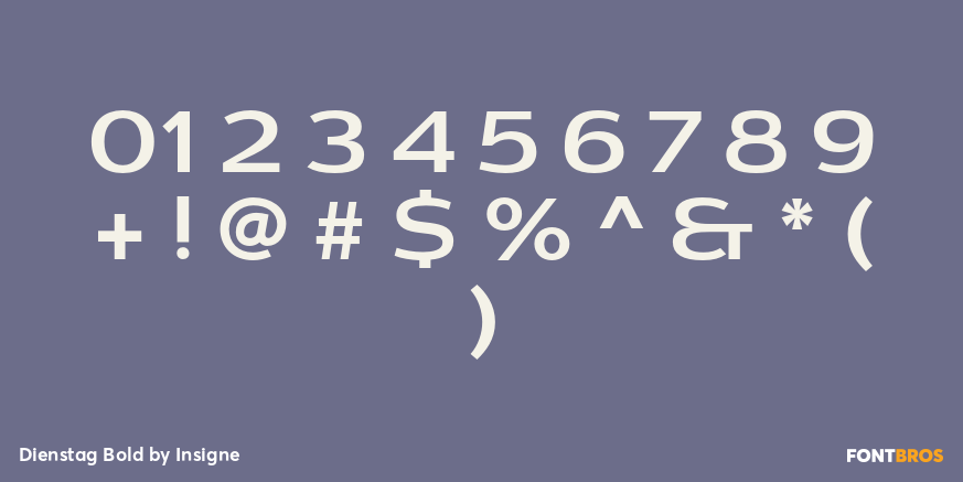 Dienstag Bold Font Poster #4