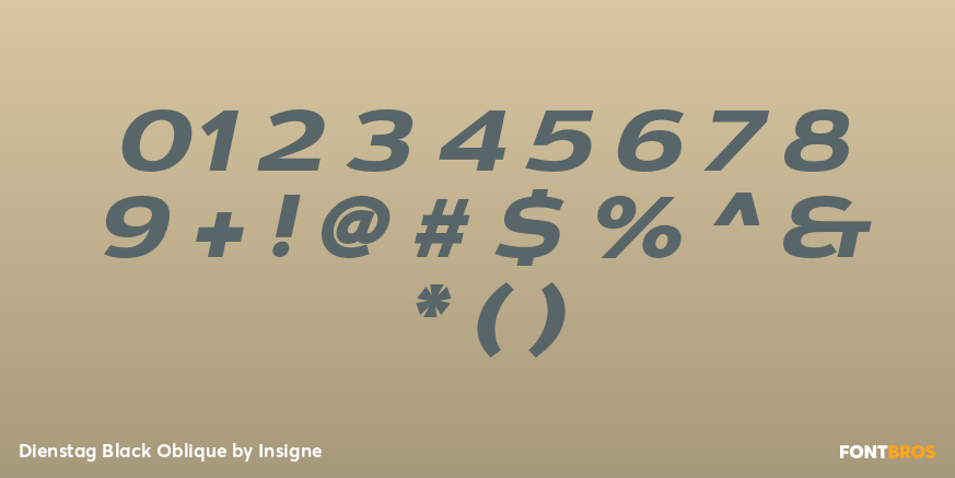 Dienstag Black Oblique Font Poster #1