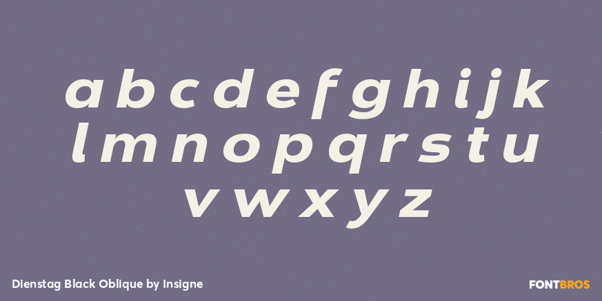 Dienstag Black Oblique Font Poster #3