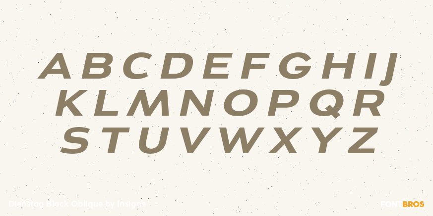 Dienstag Black Oblique Font Poster #1