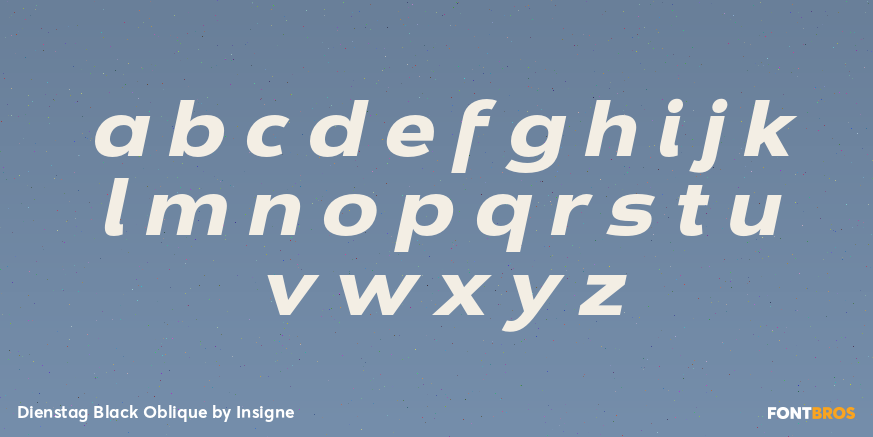 Dienstag Black Oblique Font Poster #1