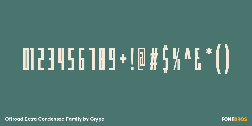 Offroad Extra Condensed Family Font Poster #4