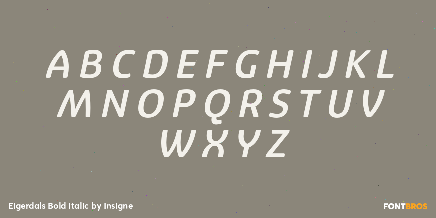 Eigerdals Bold Italic Font Poster #2