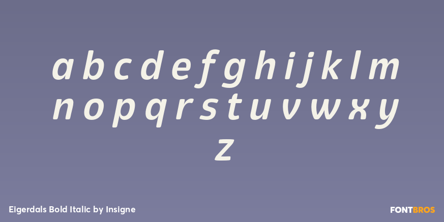 Eigerdals Bold Italic Font Poster #3