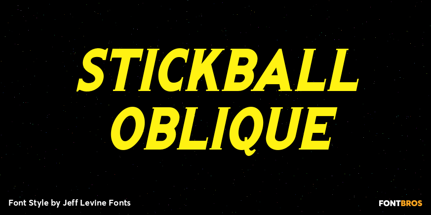 Stickball Oblique Font Poster #1