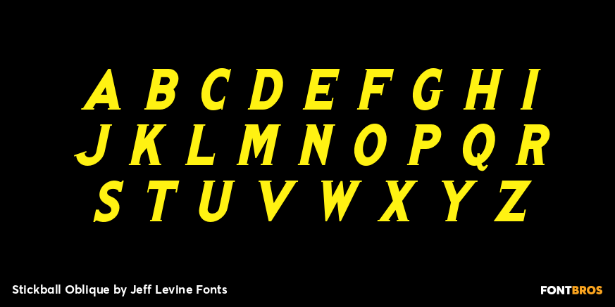 Stickball Oblique Font Poster #2