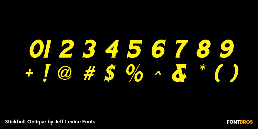 Stickball Oblique Font Poster #4