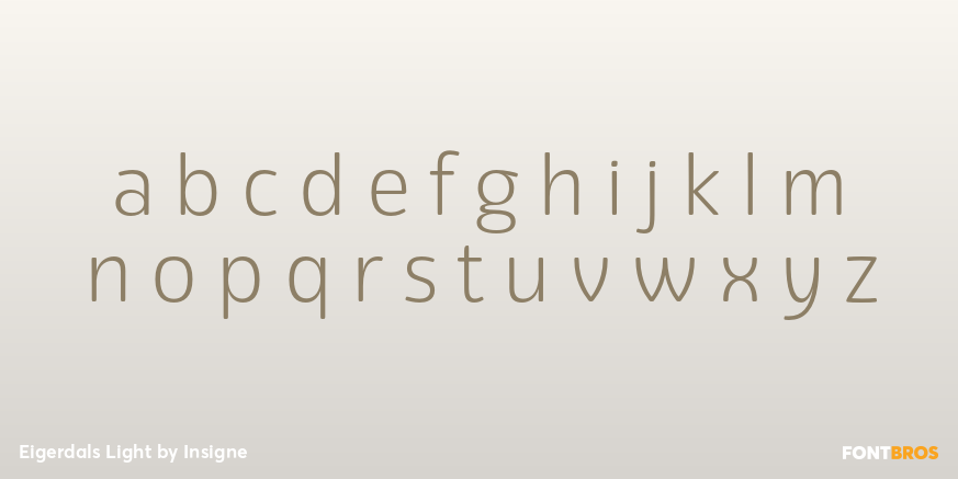 Eigerdals Light Font Poster #1