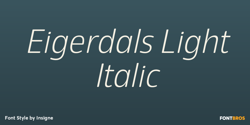 Eigerdals Light Italic Font Poster #1
