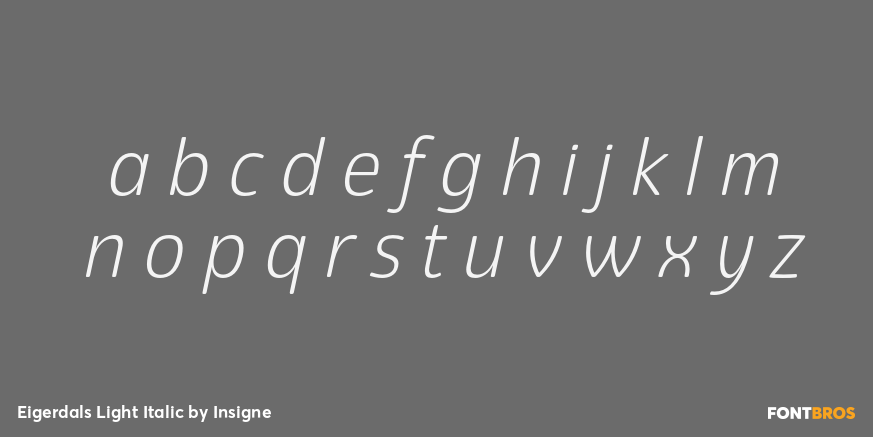Eigerdals Light Italic Font Poster #1