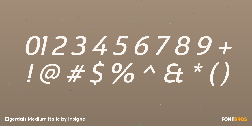 Eigerdals Medium Italic Font Poster #1
