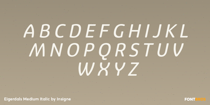 Eigerdals Medium Italic Font Poster #2