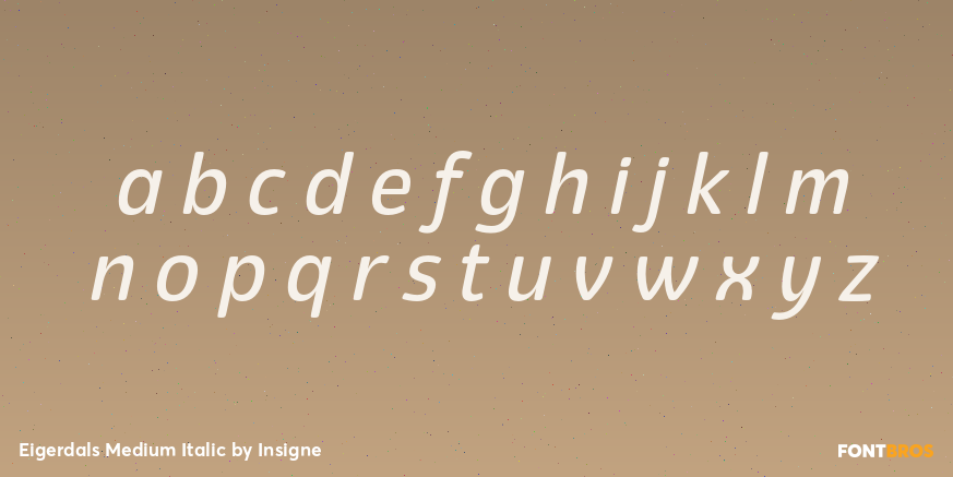 Eigerdals Medium Italic Font Poster #3